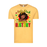 Vintage Mustard a little black history with girl juneteenth Vintage Tee - texasbilliewilder