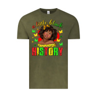 A Little Black History With Girl Juneteenth Vintage Tee | Teevron