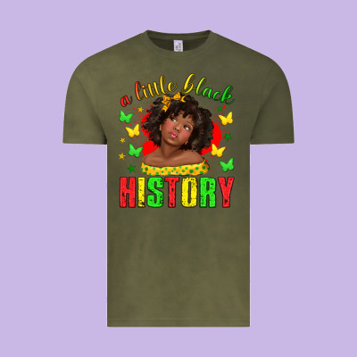 Vintage Tee a little black history with girl juneteenth