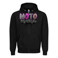 Black moto mama Zipper Hoodie - Artiststas