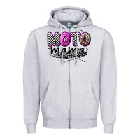 Heather Grey moto mama Zipper Hoodie - Artiststas