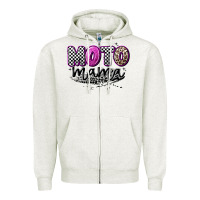 Oatmeal Heather moto mama Zipper Hoodie - Artiststas