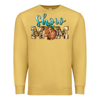 Antique Gold Western Show Mom Red Angus Premium Sweatshirt - LillyAllenDesigns