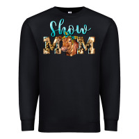 Black Western Show Mom Red Angus Premium Sweatshirt - LillyAllenDesigns