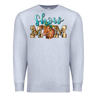 Heather Grey Western Show Mom Red Angus Premium Sweatshirt - LillyAllenDesigns