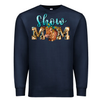 Navy Western Show Mom Red Angus Premium Sweatshirt - LillyAllenDesigns