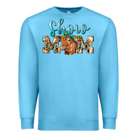 Ocean Blue Western Show Mom Red Angus Premium Sweatshirt - LillyAllenDesigns
