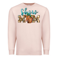 Pale Pink Western Show Mom Red Angus Premium Sweatshirt - LillyAllenDesigns