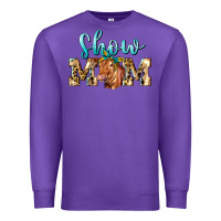 Purple Western Show Mom Red Angus Premium Sweatshirt - LillyAllenDesigns