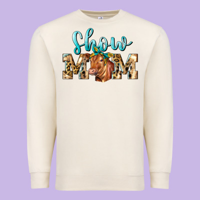 Western Show Mom Red Angus Premium Sweatshirt Designed By Lillyallendesigns
