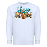White Western Show Mom Red Angus Premium Sweatshirt - LillyAllenDesigns