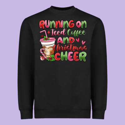 Heavyweight Sweatshirt running on iced coffee and christmas cheer