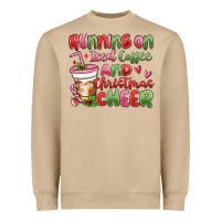 Mushroom running on iced coffee and christmas cheer Heavyweight Sweatshirt - MaliasSmallBusiness