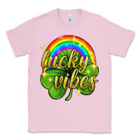 Bubblegum Pink Lucky vibes st. patricks day Classic Tee - Neo Western