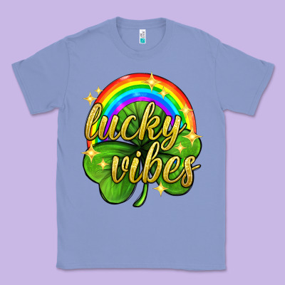 Lucky Vibes St. Patricks Day Classic Tee Designed By Neo Western