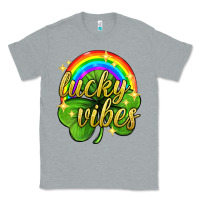 Heather Grey Lucky vibes st. patricks day Classic Tee - Neo Western