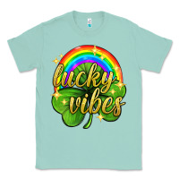 Seafoam Lucky vibes st. patricks day Classic Tee - Neo Western