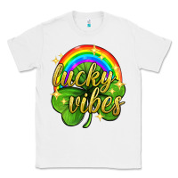 White Lucky vibes st. patricks day Classic Tee - Neo Western