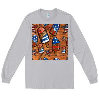 Moon Dust patriotic popsicles seamless pattern Long Sleeve Tee - HRA Design Shop