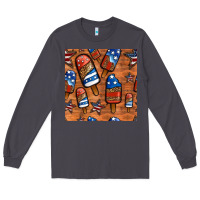 Smoke patriotic popsicles seamless pattern Long Sleeve Tee - HRA Design Shop