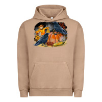 Pigment Burro Fall Background With Crow Urban Hoodie - LillyAllenDesigns