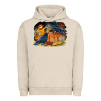 Pigment French Oak Fall Background With Crow Urban Hoodie - LillyAllenDesigns