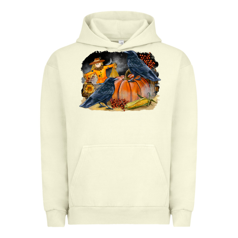 Fall Background With Crow Urban Hoodie by LillyAllenDesigns | Teevron