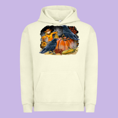 Fall Background With Crow Urban Hoodie Designed By Lillyallendesigns