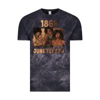 Cloud Black 1865 juneteenth melanin with afro Vintage Tee - texasbilliewilder