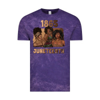 Cloud Purple 1865 juneteenth melanin with afro Vintage Tee - texasbilliewilder