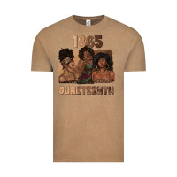 Vintage Coffee 1865 juneteenth melanin with afro Vintage Tee - texasbilliewilder
