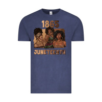 Vintage Denim 1865 juneteenth melanin with afro Vintage Tee - texasbilliewilder