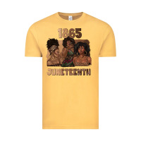 Vintage Mustard 1865 juneteenth melanin with afro Vintage Tee - texasbilliewilder