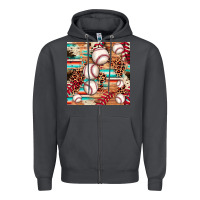 Smoke baseball leopard cowhide turquoise seamless pattern Zipper Hoodie - JahusDesignShop