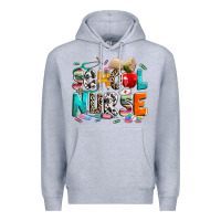 Heather Grey school nurse Premium Hoodie - NancyCooperArtShop