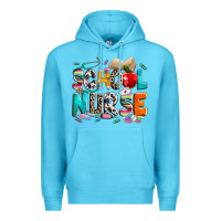 Ocean Blue school nurse Premium Hoodie - NancyCooperArtShop