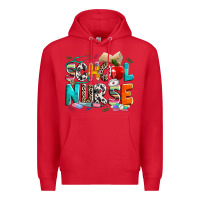 Red school nurse Premium Hoodie - NancyCooperArtShop
