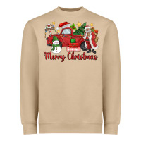 Mushroom merry christmas truck Heavyweight Sweatshirt - MaliasSmallBusiness