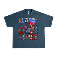 Midnight Navy red white and booze Urban Heavy Tee - Zillion Design Studio