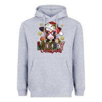 Heather Grey mooey christmas baby calf Heavyweight Hoodie - Jasminsmagicworld