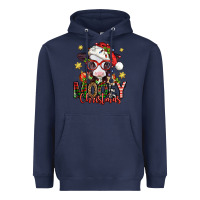 Navy mooey christmas baby calf Heavyweight Hoodie - Jasminsmagicworld