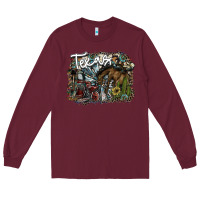 Burgundy texas Long Sleeve Tee - SublimationCraftShop