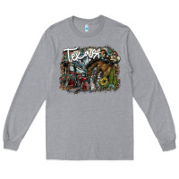 Heather Grey texas Long Sleeve Tee - SublimationCraftShop