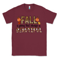 Burgundy Fall Classic Tee - CowhideDigitalArt