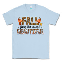 Dusty Blue Fall Classic Tee - CowhideDigitalArt