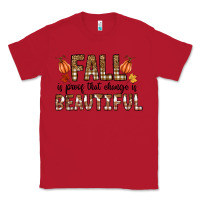 Red Fall Classic Tee - CowhideDigitalArt