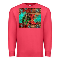 Cardinal country boots and cowboy hat christmas Premium Sweatshirt - Jasminsmagicworld