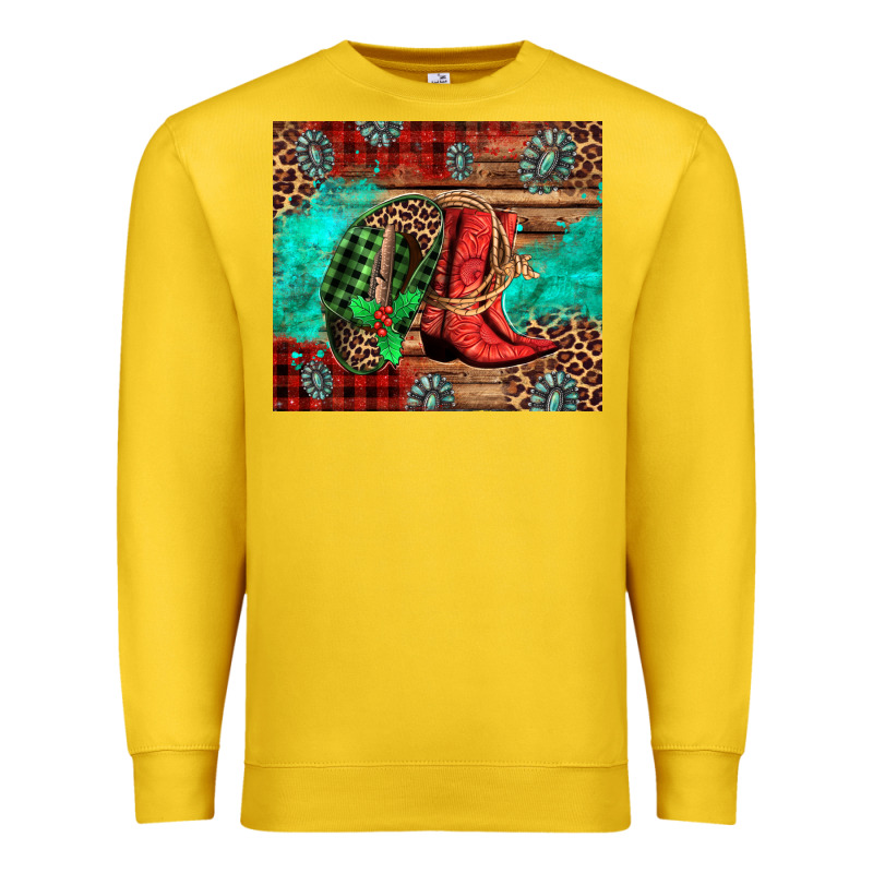 Country Boots And Cowboy Hat Christmas Premium Sweatshirt by Jasminsmagicworld | Teevron