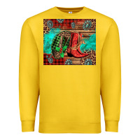 Lemon country boots and cowboy hat christmas Premium Sweatshirt - Jasminsmagicworld