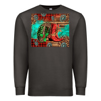 Smoke country boots and cowboy hat christmas Premium Sweatshirt - Jasminsmagicworld